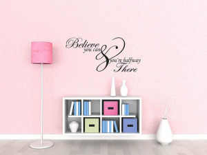 Believe you can Inspirational Quote Vinyl Wall Art Sticker Home Decor ...