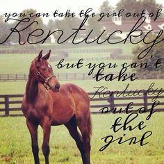 ... girl out of Kentucky, but you can't take the Kentucky out of the girl
