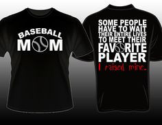 Proud Baseball Mom Favorite Player Tshirt www.etsy.com ...