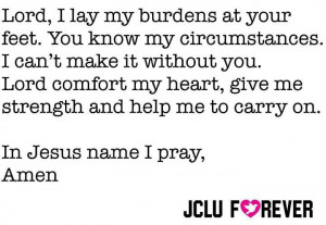 lay my burdens at your feet.