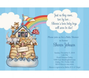 Noah's Ark Baby Shower Invitation U-Print FAST