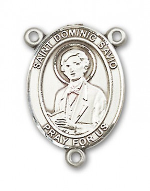 St. Dominic Savio Sterling Silver Rosary Centerpiece - Sterling Silver