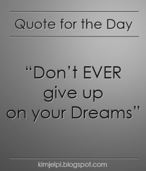 Quote for the Day] Dream High Quote 2