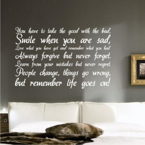 LIFE-Inspirational-WALL-STICKER-QUOTE-ART-DECAL-QUOTE-Kitchen-Bedroom ...