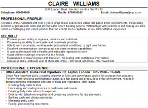 Personal Assistant CV Sample
