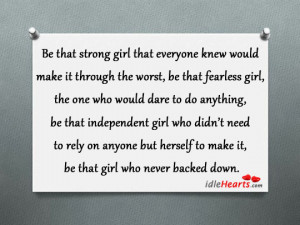 Be The Fearless Girl
