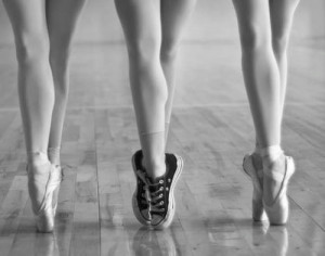 ballet, dance, legs, sneaker shoes, three