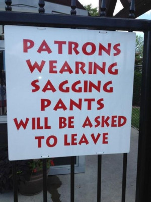 Sagging Pants - Disgusting!!