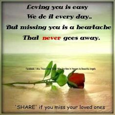 But missing you... More