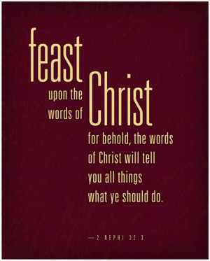 Feast upon the words of Christ