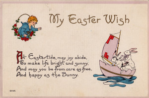 subtle design by Easter postcard standards, this one was published ...
