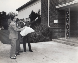 Frank Stewart, administrator; George Wolff, architect, Dr. Wallace ...