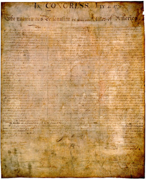 the original declaration is now exhibited in the rotunda for the ...