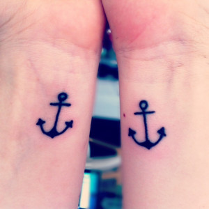 Sister Anchor Tattoos Beautiful black anchor tattoos