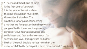 The Birth of A Mother Quote