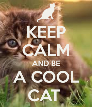 KEEP CALM AND BE A COOL CAT