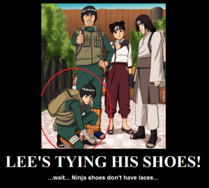 Rock Lee Poster- Ninja Shoes by KamaSenya