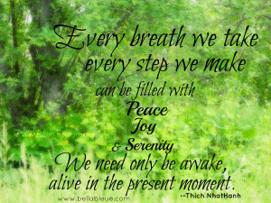 ... Need Only Be Awake, Alive In The Present Moment ” - Thich Nhat Hanh