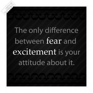 Difference between fear and excitement quote