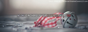 Motivational timeline cover on Happiness: No one is in charge of your