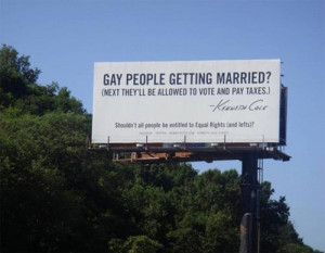 Gay people getting married?