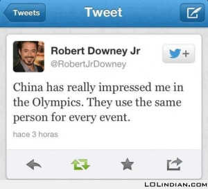Robert downey jr. Olympics tweet