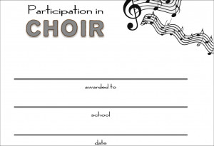 Chorus Certificates / Awards