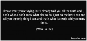 More Wen Ho Lee Quotes