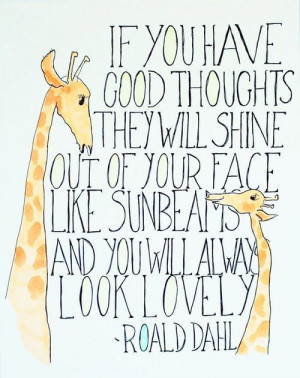 quote watercolor Literature roald dahl The Twits Matilda giraffe ...