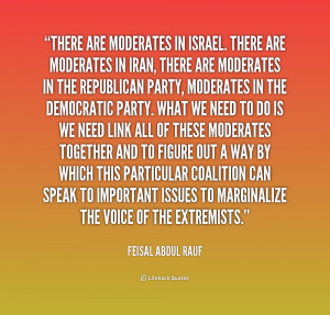 quote Feisal Abdul Rauf there are moderates in israel there are 212313