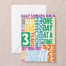 AA Anniversary 3 Years Greeting Cards for