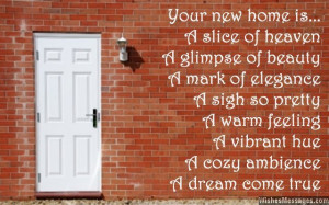 Beautiful greeting for a new home housewarming card