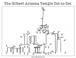the Gilbert Temple dot-to-dot for some fun for your kids! Mormon LDS ...