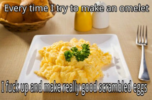 Funny photos funny omelet scrambled eggs