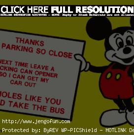 mickey mouse parking ticket