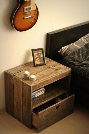 Pallet Nightstand #woodworking #furniture @akubishtaPallets Bedrooms ...