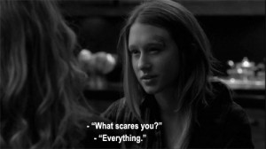 american horror story quote Black and White depressed sad Violet ...