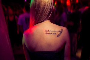 fall down seven times stand up eight quote tattoo on back fall down ...
