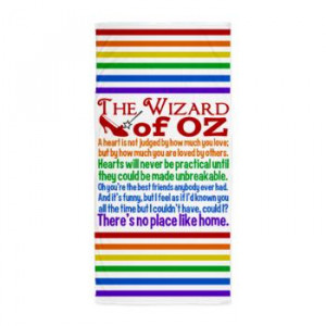 Wizard Of Oz Quotes Beach Towel