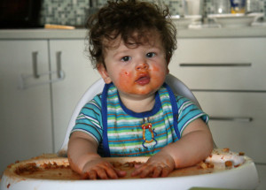 Funny Baby Messy Eater