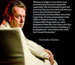 Mockery of religion - Hitchens