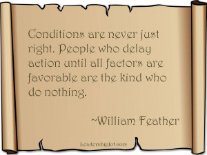 William Feather quote on when to change