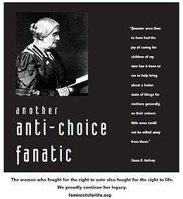 Susan B. Anthony image and quoted text, used by FFL to portray her as ...
