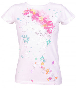 ladies handdrawn my little pony t shirt from