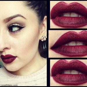 Plum Red lipstick