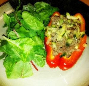 Hungry Toes: Stuffed Red Bell Pepper