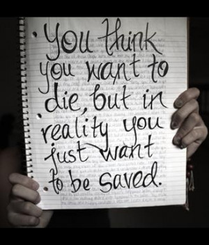 Want to be saved.