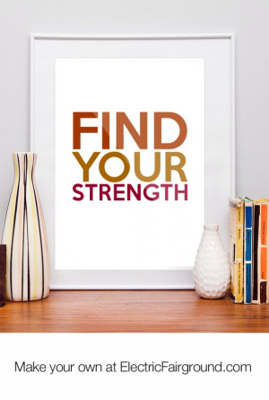 Find your strength Framed Quote