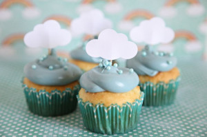 day themed food | Baby Shower Theme, Cloud Cupcake Toppers, Rainy Day ...