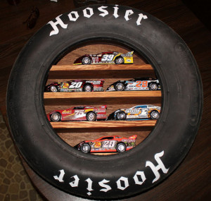 Hoosier Tire Shelf made from Actual Race Tire / Die Cast Cars ...